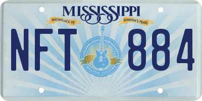 MS license plate NFT884