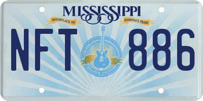 MS license plate NFT886