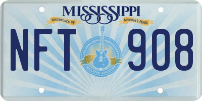 MS license plate NFT908