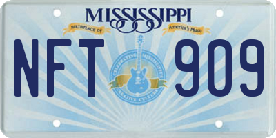 MS license plate NFT909