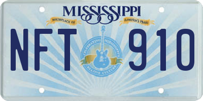 MS license plate NFT910