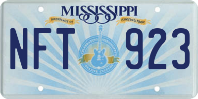 MS license plate NFT923