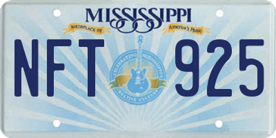 MS license plate NFT925