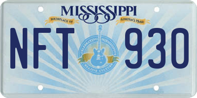MS license plate NFT930