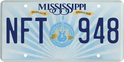 MS license plate NFT948
