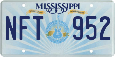 MS license plate NFT952