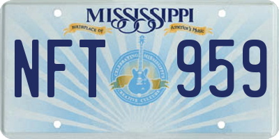 MS license plate NFT959