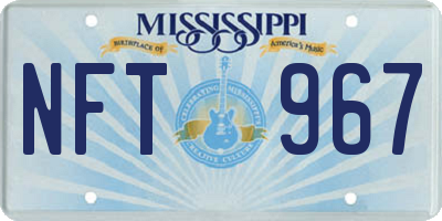 MS license plate NFT967