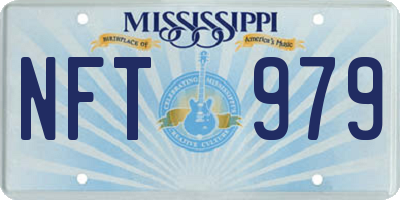 MS license plate NFT979