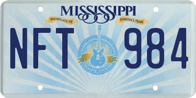 MS license plate NFT984