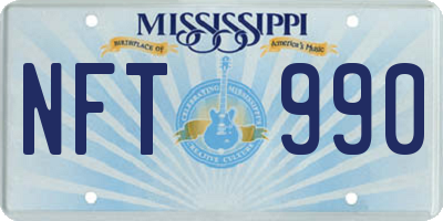 MS license plate NFT990