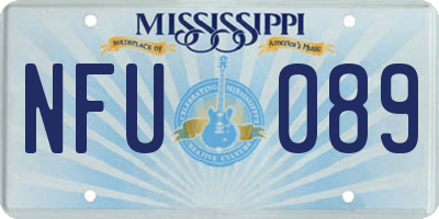 MS license plate NFU089