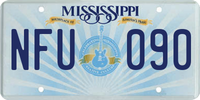 MS license plate NFU090