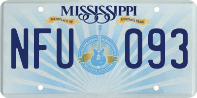 MS license plate NFU093