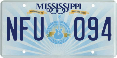MS license plate NFU094