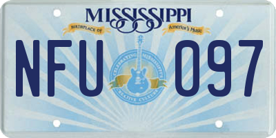 MS license plate NFU097