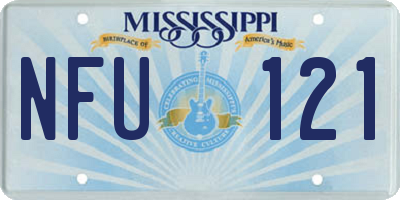 MS license plate NFU121