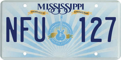 MS license plate NFU127