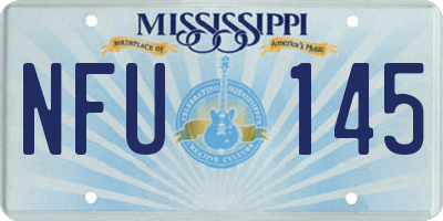 MS license plate NFU145