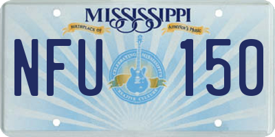 MS license plate NFU150