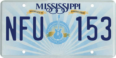 MS license plate NFU153
