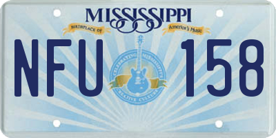 MS license plate NFU158