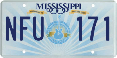 MS license plate NFU171
