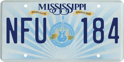 MS license plate NFU184