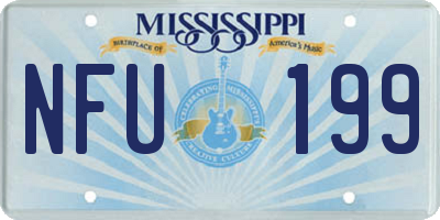 MS license plate NFU199