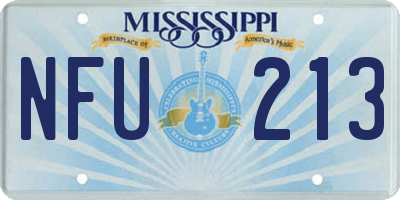 MS license plate NFU213
