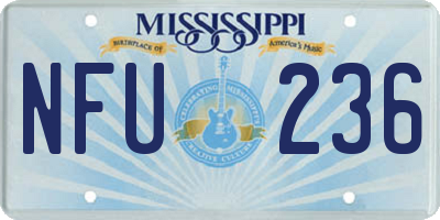 MS license plate NFU236