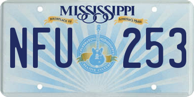 MS license plate NFU253
