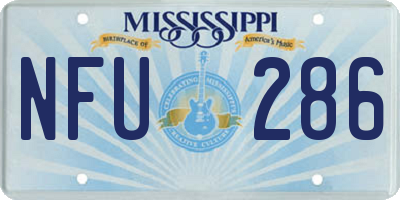 MS license plate NFU286