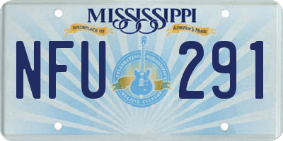 MS license plate NFU291
