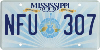 MS license plate NFU307