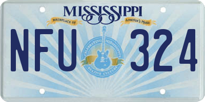 MS license plate NFU324