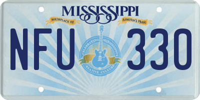 MS license plate NFU330