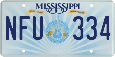 MS license plate NFU334