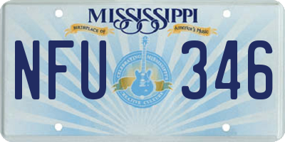 MS license plate NFU346