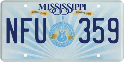 MS license plate NFU359