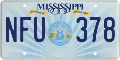 MS license plate NFU378