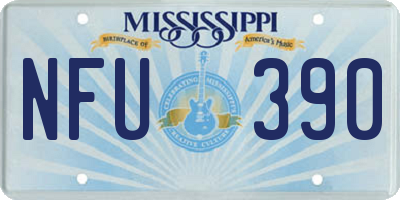 MS license plate NFU390