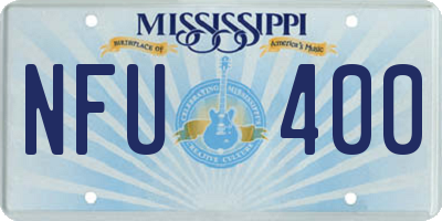 MS license plate NFU400