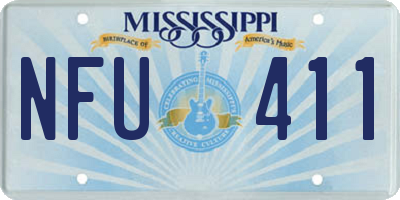 MS license plate NFU411