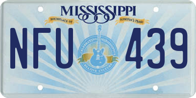 MS license plate NFU439