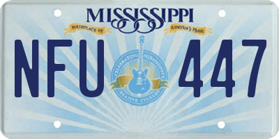 MS license plate NFU447