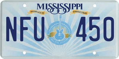 MS license plate NFU450