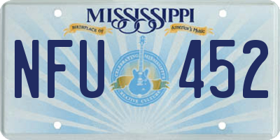 MS license plate NFU452