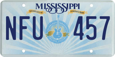MS license plate NFU457