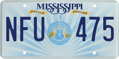 MS license plate NFU475